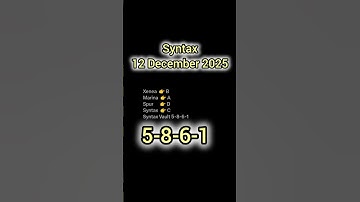 12 December 2025 Syntax Vault Code. Quiz Answers for Xenea, Marine, Spur and Syntax.