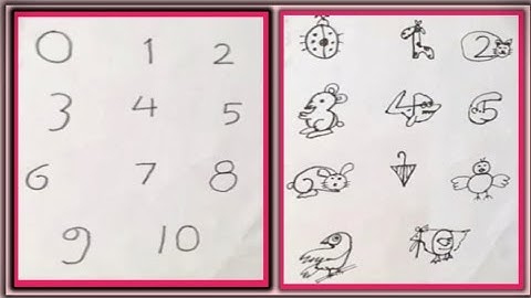 How To Draw Pictures Using numbers // Simple Drawing ideas for beginners