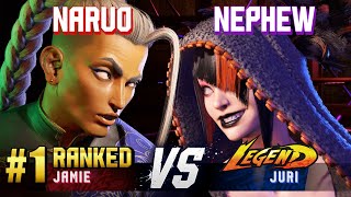 SF6 ▰ NARUO (#1 Ranked Jamie) vs NEPHEW (Juri) ▰ Ranked Matches