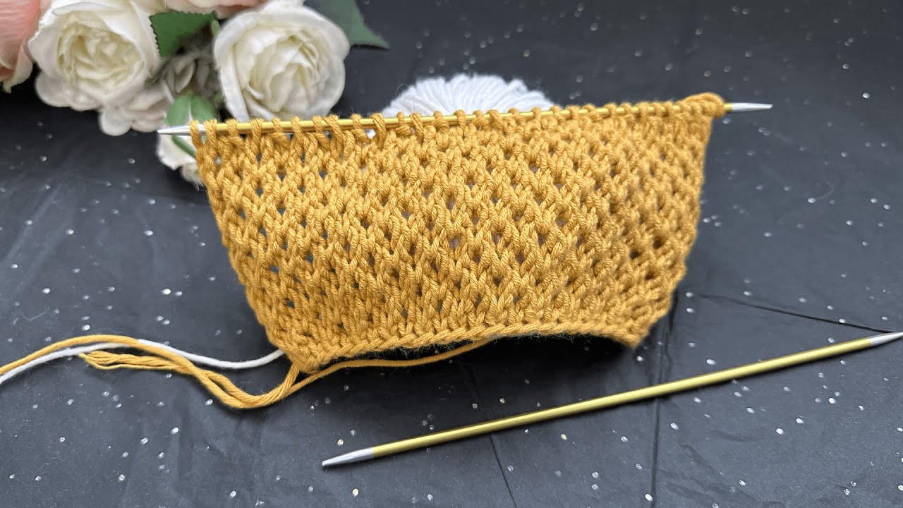 Изумительный УЗОР спицами. Проще некуда. Вязание спицами для начинающих.