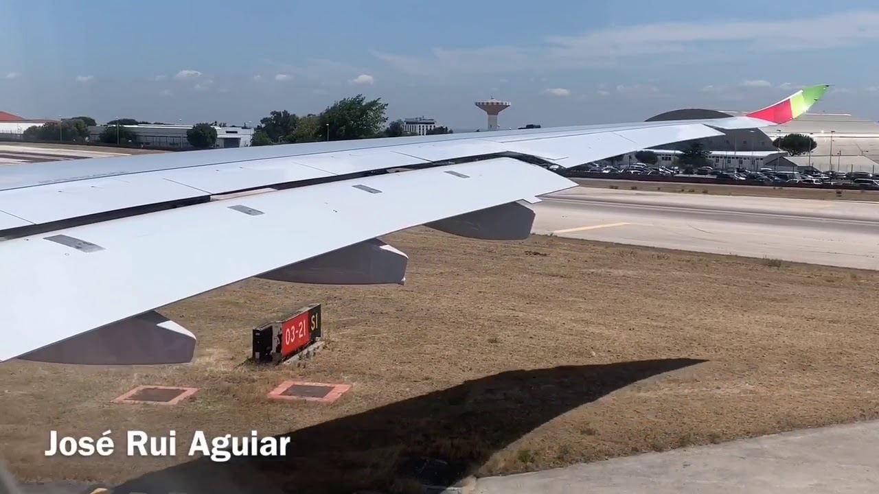 Decolagem Airbus A330neo TAP AIR PORTUGAL Lisboa para Rio de Janeiro