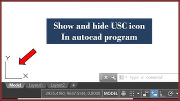 Show and hide UCS icon in autocad program