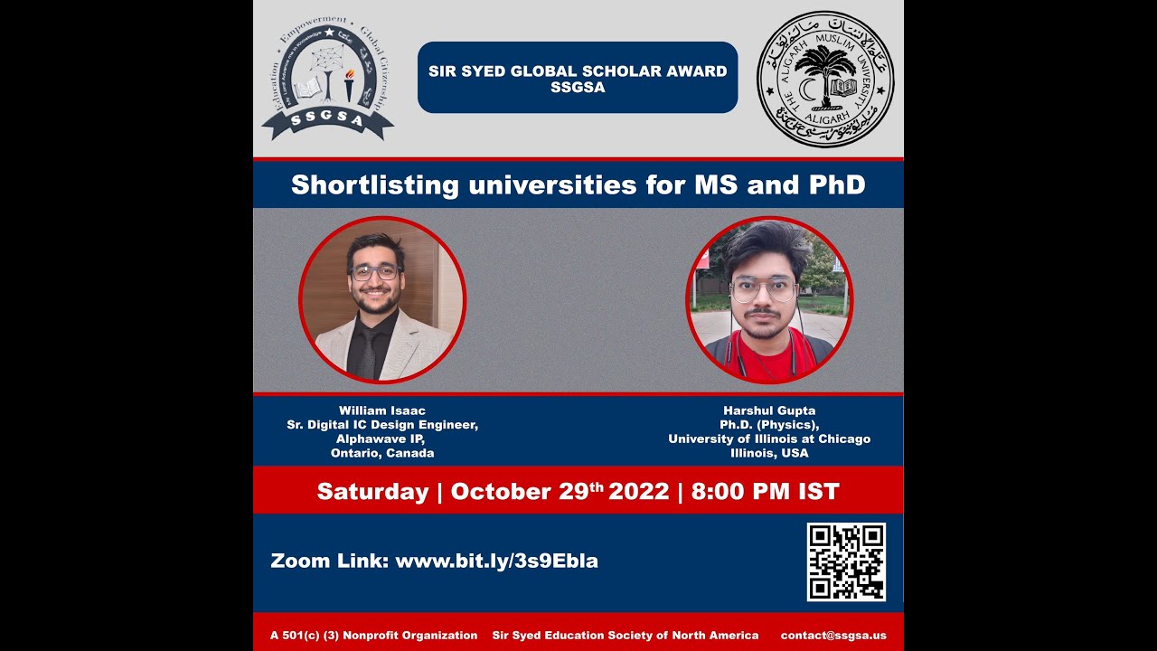 Part 1: Shortlisting Universities for MS and PhD