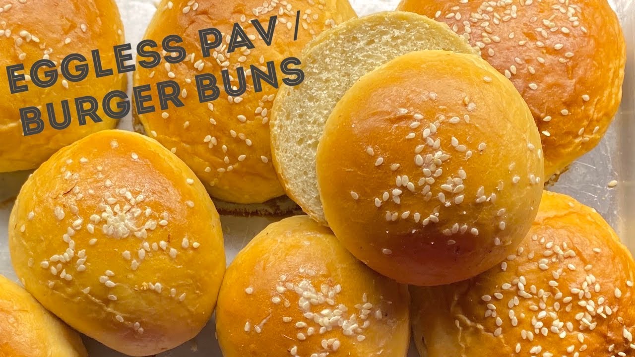 HOMEMADE SOFT PAV RECIPE| EGGLESS BURGER BUNS | EASY LOCKDOWN BREAD RECIPE