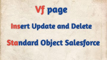 Vf page Database Insert Update and Delete Standard Object Salesforce