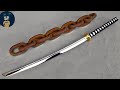 رحلة صناعة سيف الساموراي Wakizashi من الفولاذ الخام إلى تحفة فنية