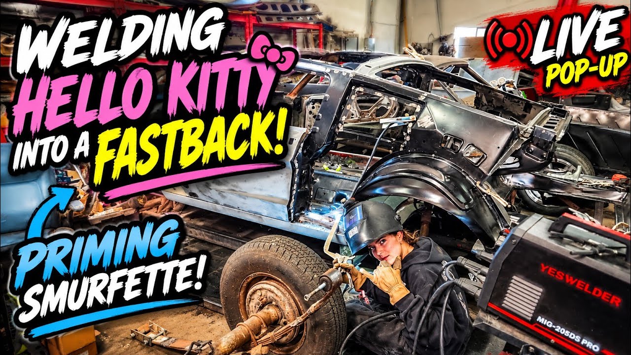 Welding Hello Kitty Into a FASTBACK! 🔥 + Smurfette Gets Primer | LIVE