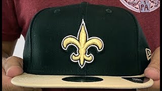 New Orleans Saints TEAM-BASIC SNAPBACK Black-Gold Hat by New Era