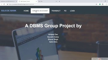 DBMS project by : Web Development (Banking System)