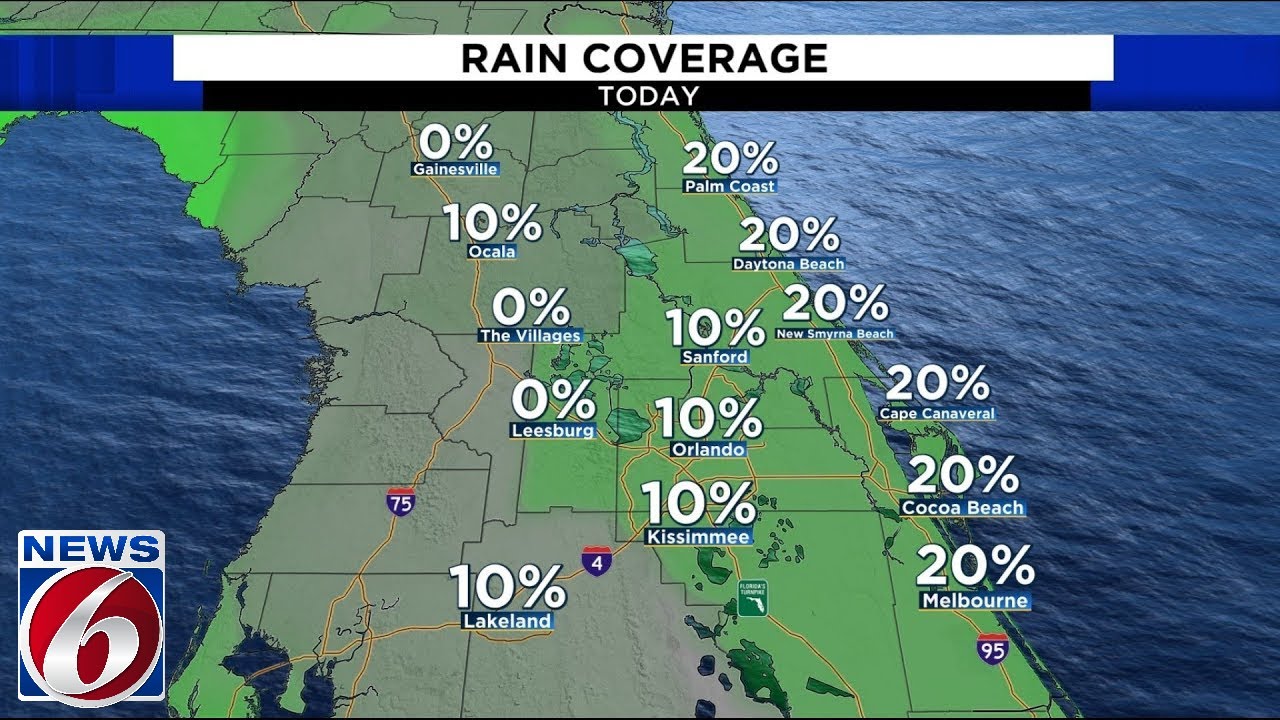 Low humidity and rain chances across Central Florida - YouTube