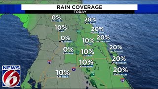 Low humidity and rain chances across Central Florida