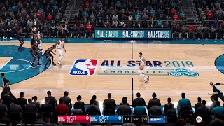 NBA LIVE 19 All-Star Game 2019 - Team LeBron vs Team Giannis - ESPN Camera PS4 PRO Full Game - HD