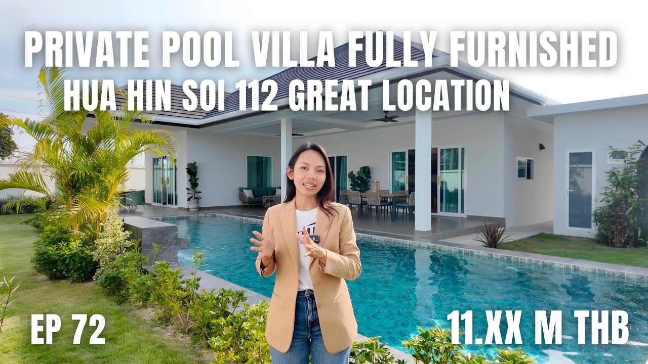 EP 72: Вилла с собственным бассейном в Хуа Хине, 112 кв.м., полностью меблирована и уютна, отличн...