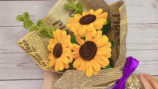 DIY Pipe Cleaners - Sunflower Bouquet | Easy DIY Gifts Sunflower from Pipe Cleaners