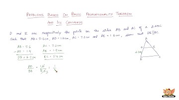 How to solve problems based on basic proportionality theorem and its converse?