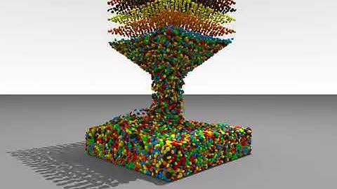 172 Granular Simulation of 50000 ellipsoids