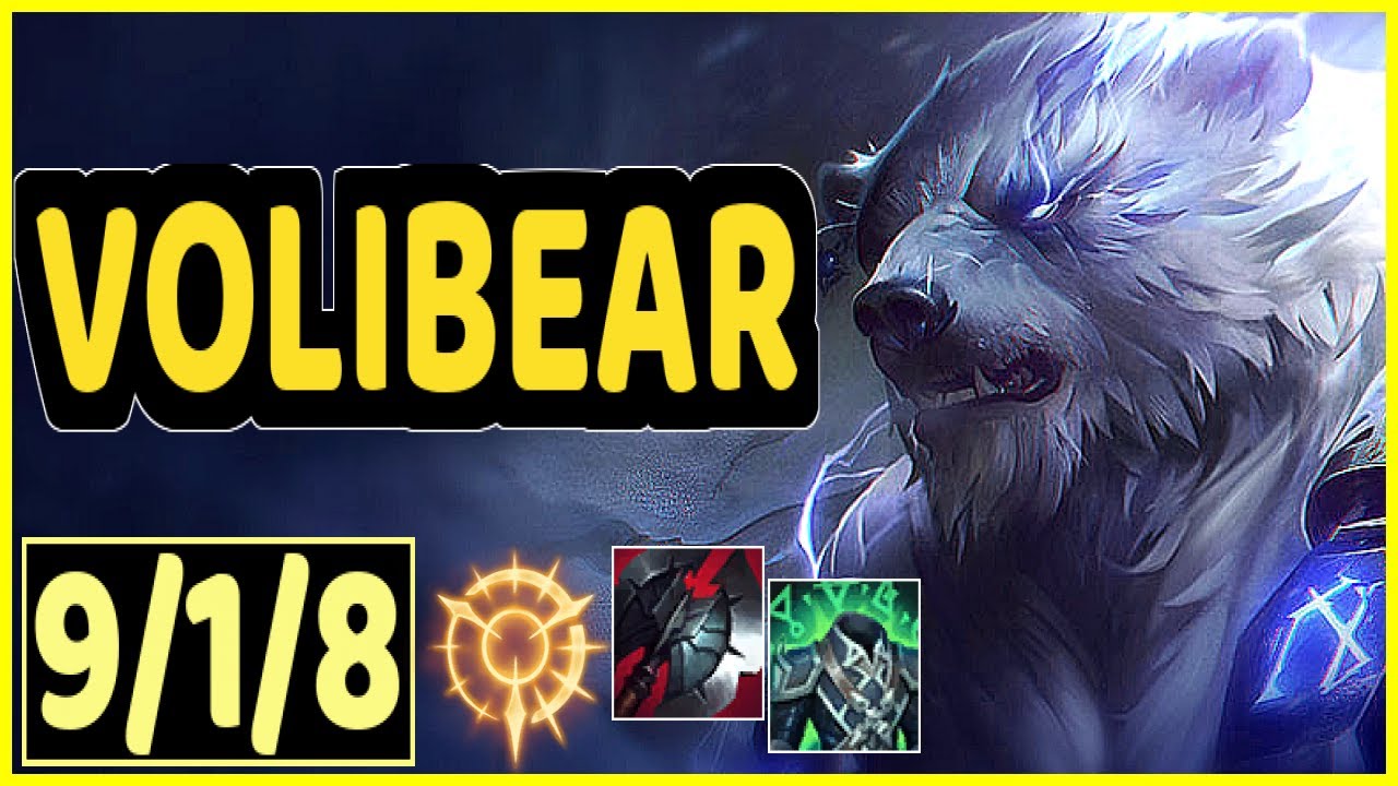 VOLIBEAR VS LEE SIN - 9/1/8 KDA JUNGLE GAMEPLAY
