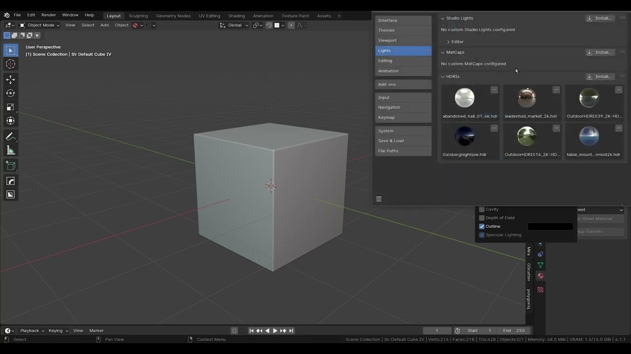 How to install matcaps in Blender.