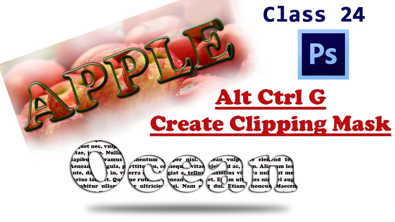Adobe Photoshop | Create Clipping Mask with Shape & Text Urdu / Hindi ...
