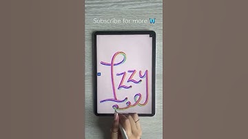 Procreate tutorial: Requested Personalise Name art for Izzy🖌🥰 #procreate #procreatetutorial