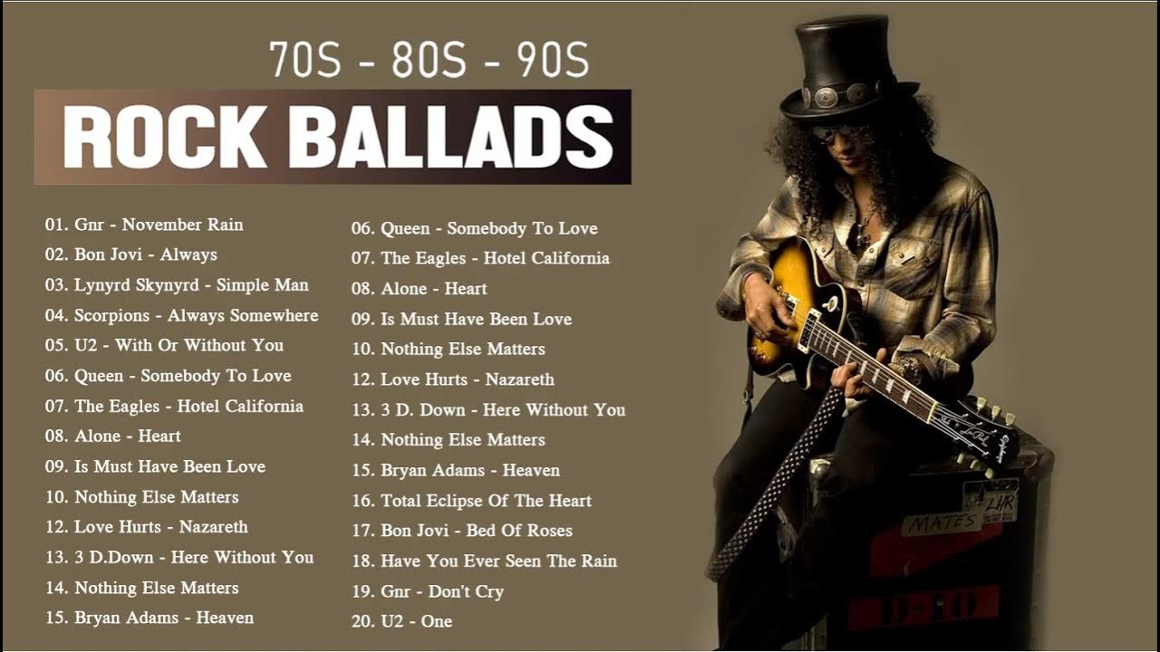 Слушать зарубежный рок 80 90 баллады. Рок баллады. Rock Ballads сборник. Rock collection. Richard Marx Ballads.
