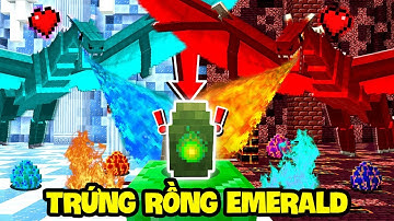 MINECRAFT KỴ SĨ RỒNG - TẬP 20 | ẤP TRỨNG RỒNG EMERALD, TIÊU DIỆT RỒNG BĂNG ĐỘC ÁC ĐỂ CỨU DÂN LÀNG