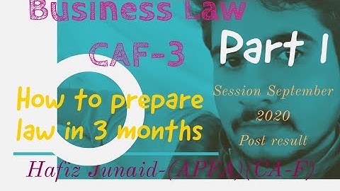 Study guide lines discussion class part 1/ How to prepare B Law in 3 months/Hafiz Junaid APFA, CA(f)