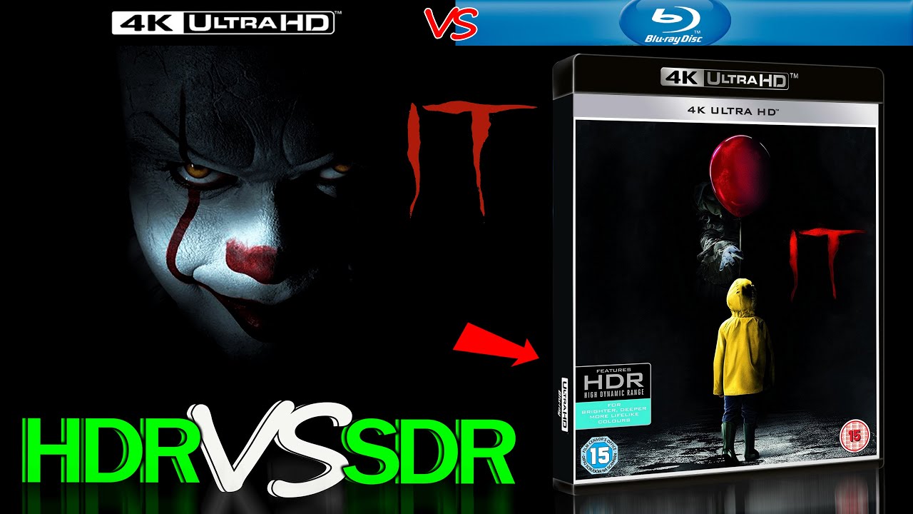 It 2017 HDR ANALYSIS 4K Blu Ray vs 1080p BD SDR 100nits 