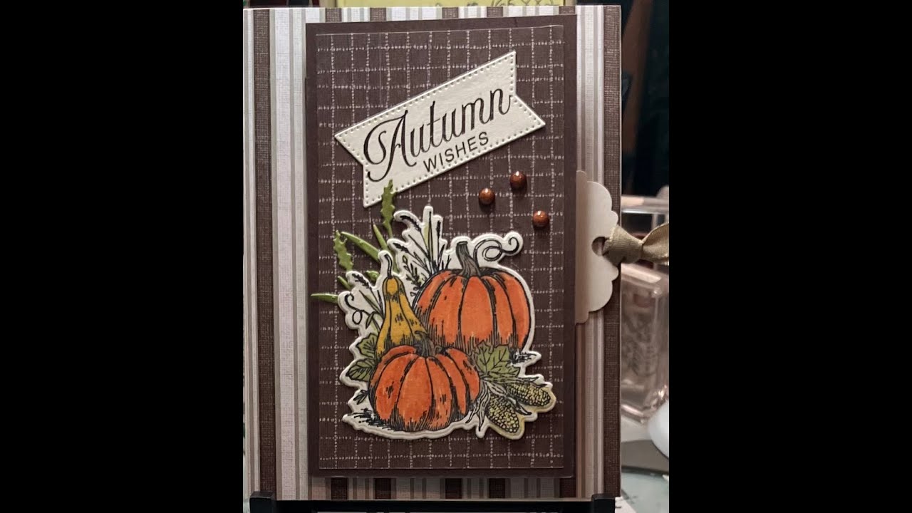 Забавная складная открытка «Янтарная осень»! Так весело делать! А также открытки из двух других н...