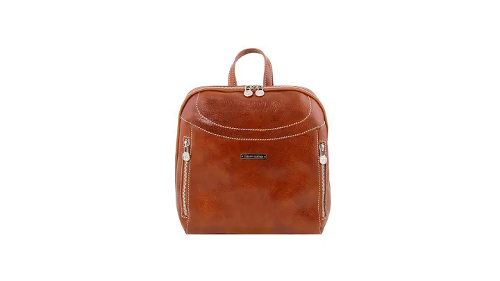 TUSCANY LEATHER MANILA LEATHER BACKPACK HONEY - TL141557