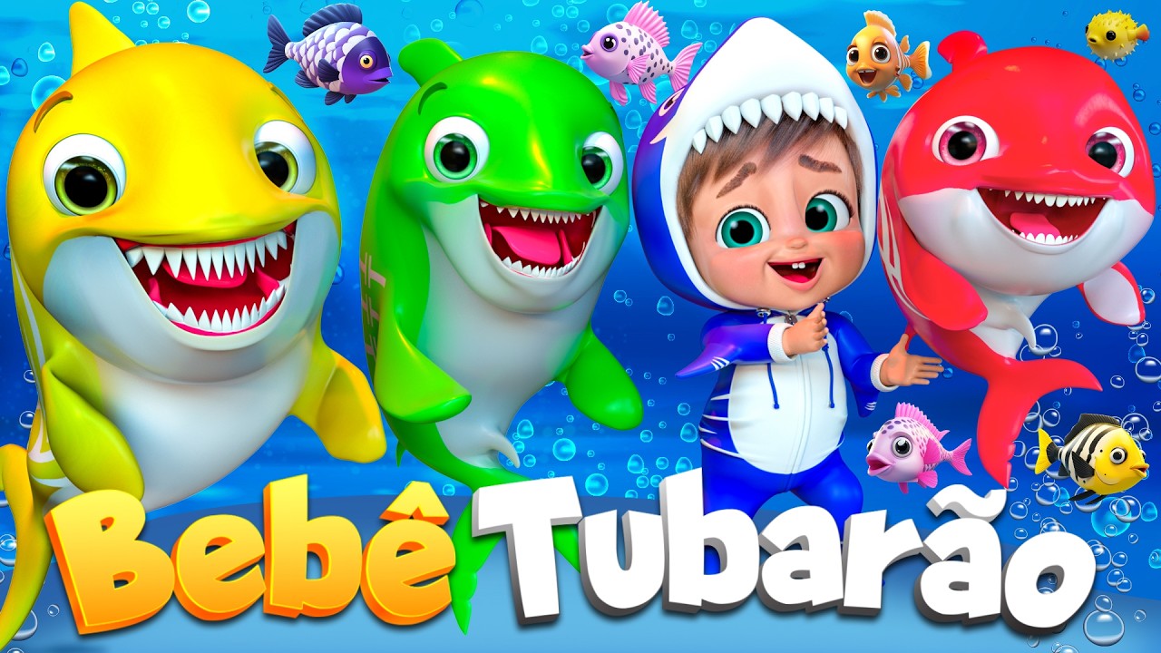 Dez Tubarõezinhos🦈 | Vamos Contar de 1 a 10 | Baby Rambo Diversão em ...