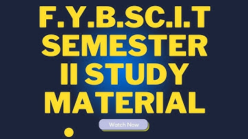 F.Y.B.Sc.I.T Semester II Study material new syllabus update and download now in HINDI