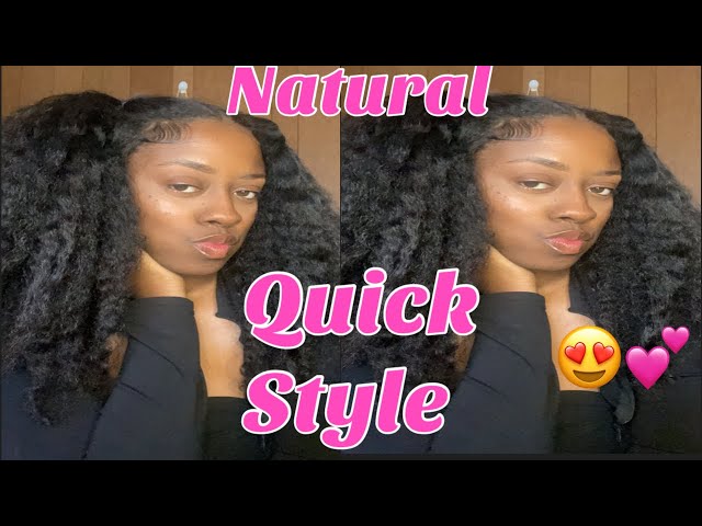 Simple natural ho to hair style takes 30 seconds lol