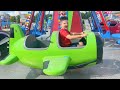 Riding carnival rides in only one color at the fair colors challenge