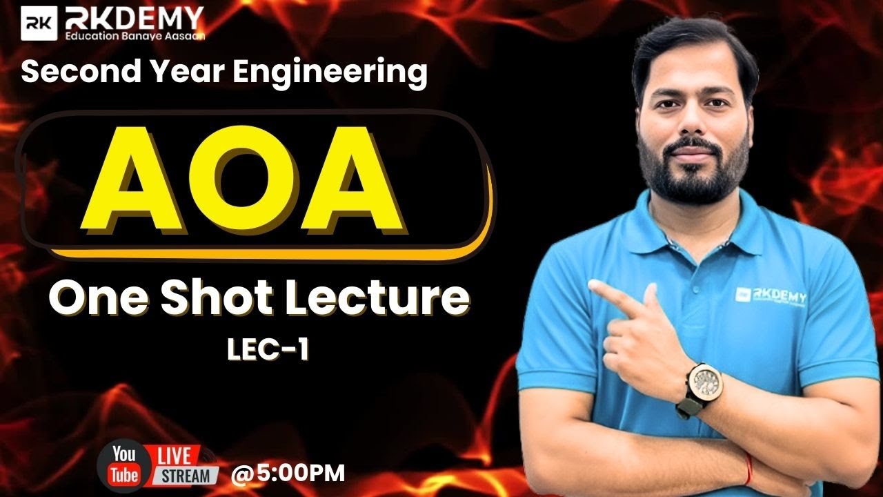 AOA One Shot Lecture - 01 | Analysis of Algorithm Full Basics Explained ...