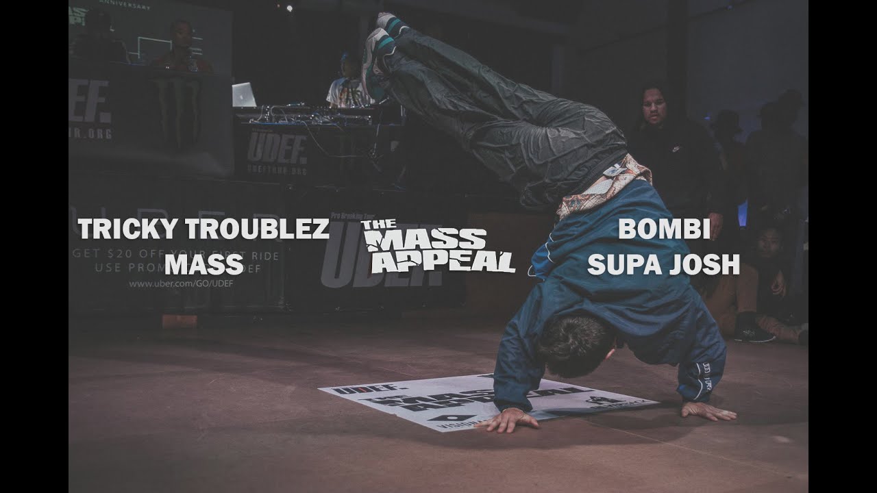 Tricky Troublez/Mass Vs Supa Josh/Bombi | Top 8 | Mass Appeal 2018 | Pro Breaking Tour