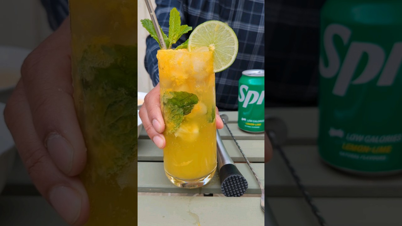 Mango Mojito Mocktail made using Bangladeshi mango 🥭 