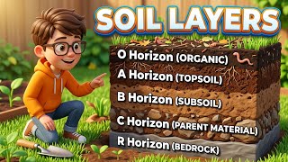 Layers of Soil! 🌱 Soil Horizons: Topsoil, Humus & Bedrock Explained!