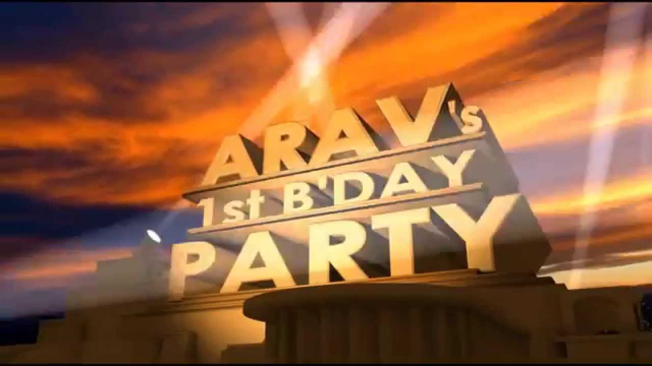 Custom Birthday Invite, Movie Trailer theme