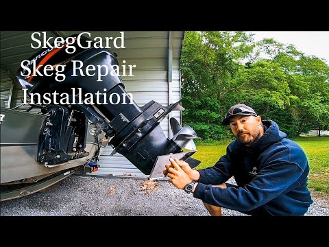 How to REPAIR a DAMAGED or BROKEN Skeg on an Outboard Motor// SkegGard Installation