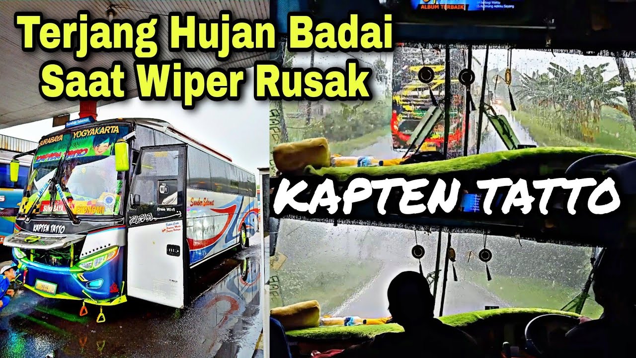 Terjang Hujan Badai Saat Wiper Rusak ❗| trip Sumber Selamat W 9814 UZ 