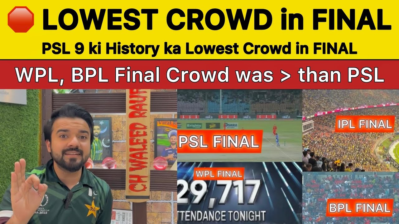 LOWEST CROWD in PSL FINAL History why? | WPL, BPL Final Crowd was ...