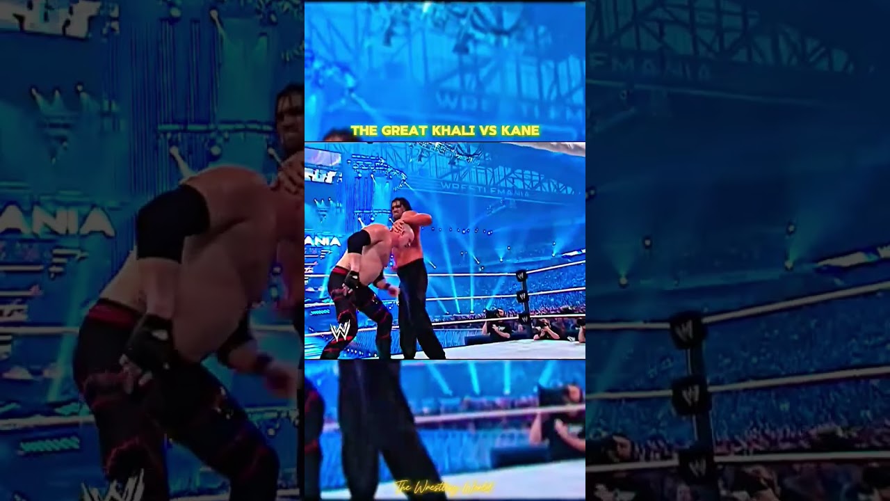 The Great Khali vs Kane WrestleMania match 🔥 