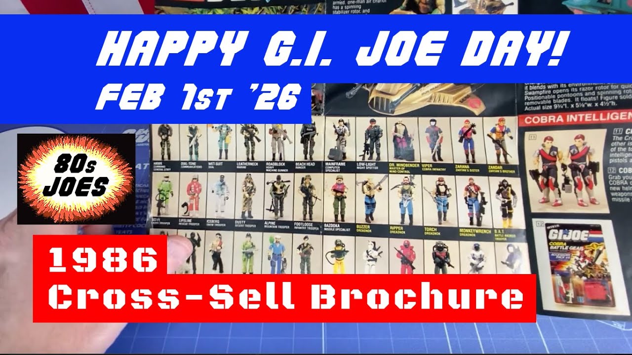 GI JOE DAY 2026! Reviewing a 1986 CROSS-SELL BROCHURE and VEHICLES
