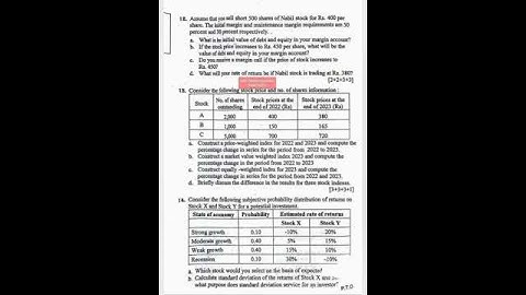 BBS 4th Year Fundamentals of Investment Question Paper 2080 #bbs4thyear #investement
