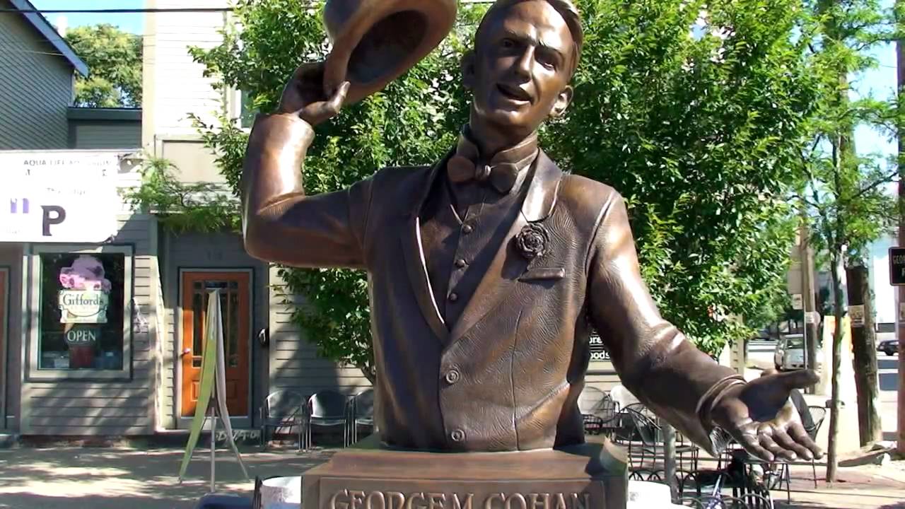 George M Cohan - Bronze sculpture unveiled-Providence RI - YouTube