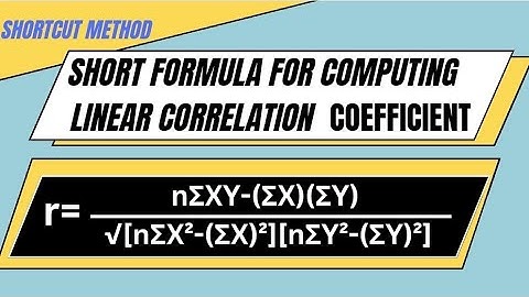 Simplified Method of Solving Linear Correlation Coefficient |Shortcut Method | Solved Problem |