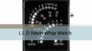 LED Neon Whip Binary Watch