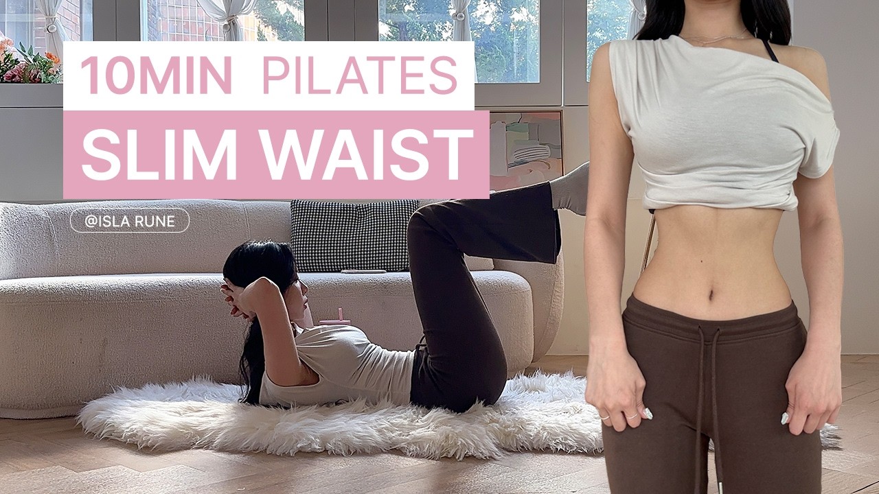 GET A TINY WAIST IN 10 MIN // Flat Stomach Abs Pilates (No Equipment)