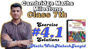 Class 7th Cambridge Maths Milestone | Chapter 4 Exponents | Exercise 4.1 Solutions